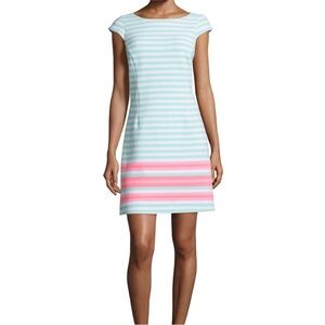Lilly Pulitzer Striped Mini Dress - Aqua and Pink
